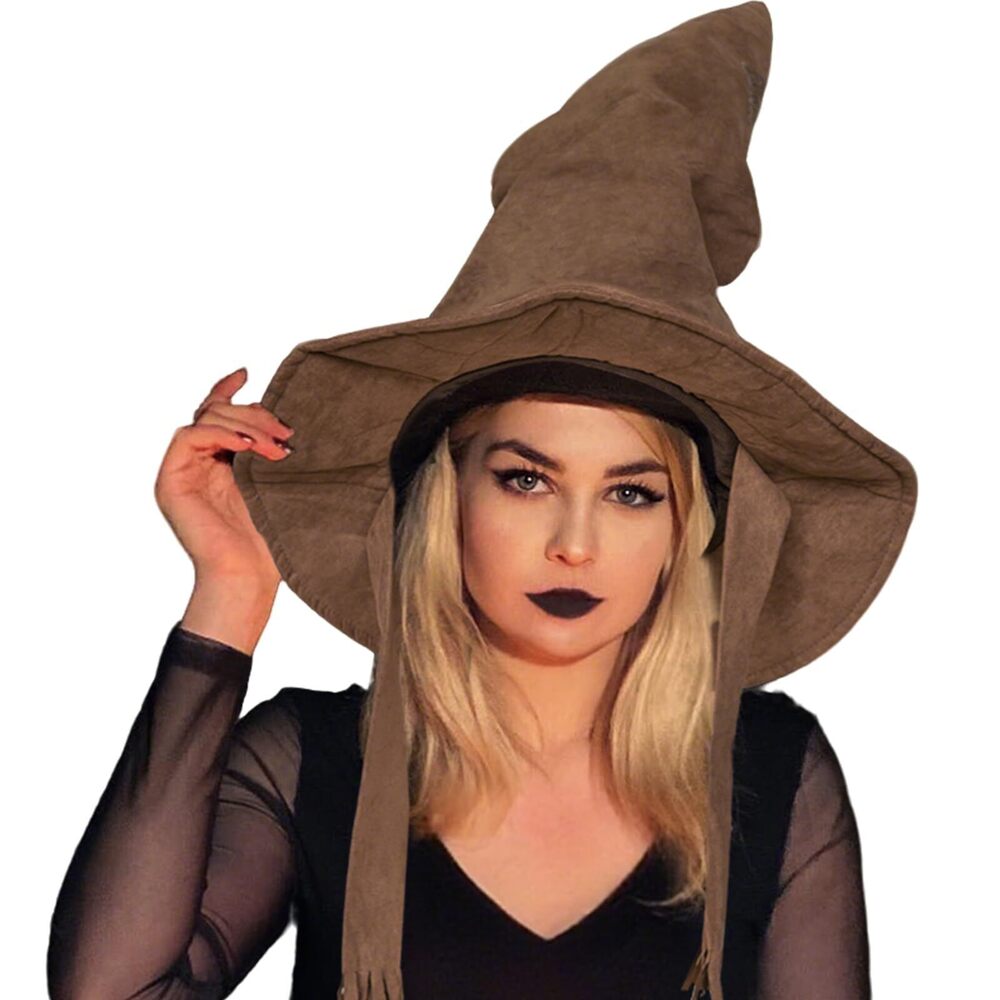 7086 Halloween Hat Brown Witch Hats , Halloween Christmas Dress up Hat